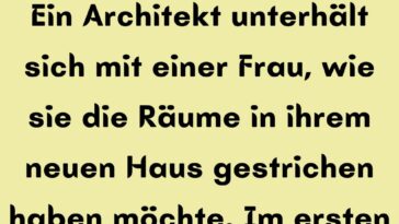 Ein Architekt unterhält sich mit einer