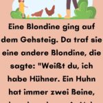 Eine Blondine ging auf dem Gehsteig