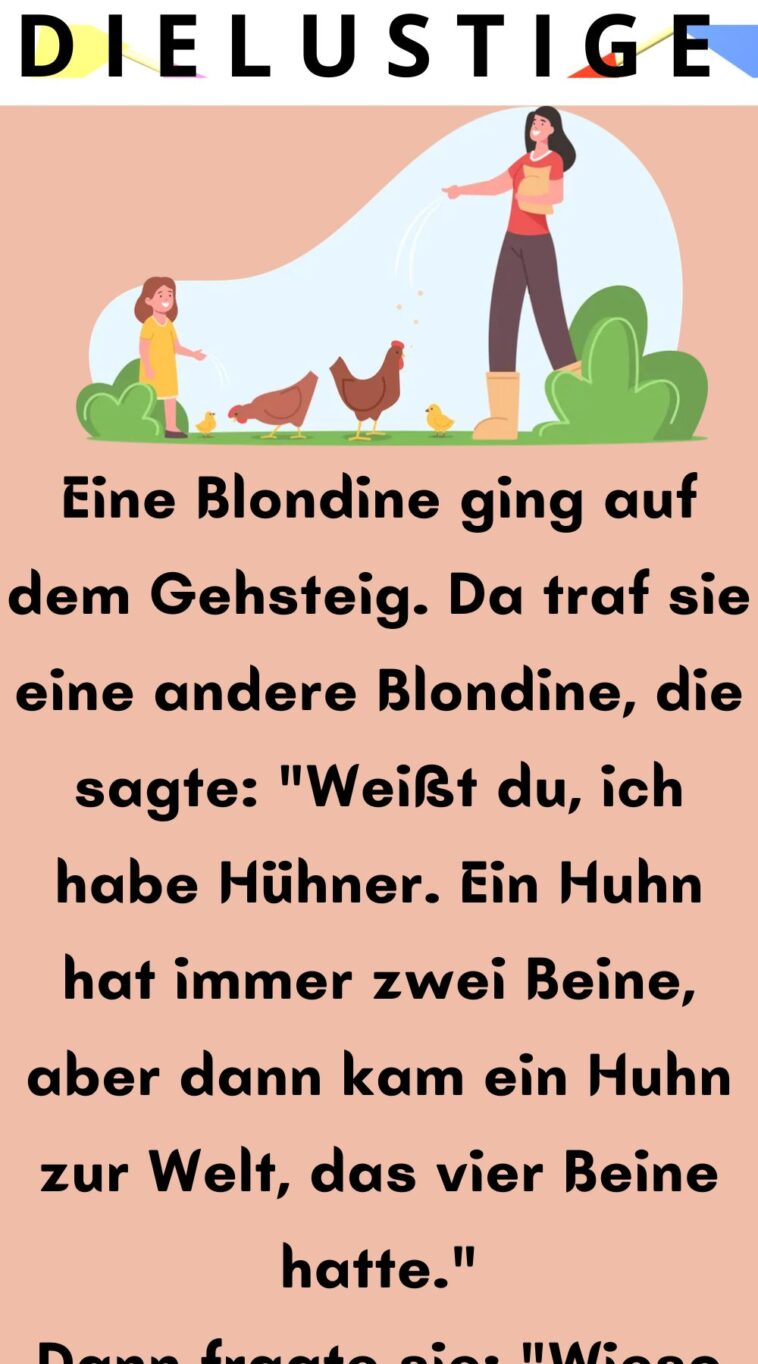 Eine Blondine ging auf dem Gehsteig