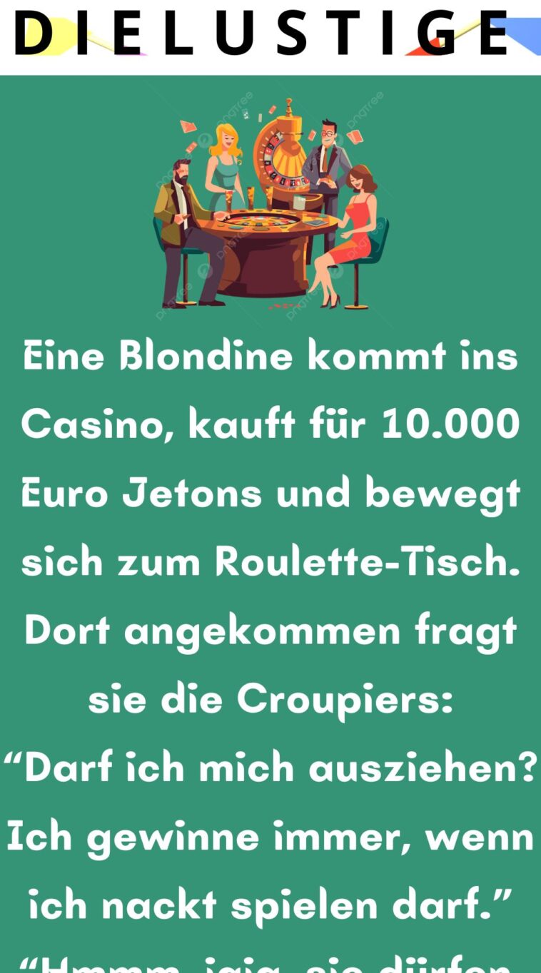 Eine Blondine kommt ins Casino