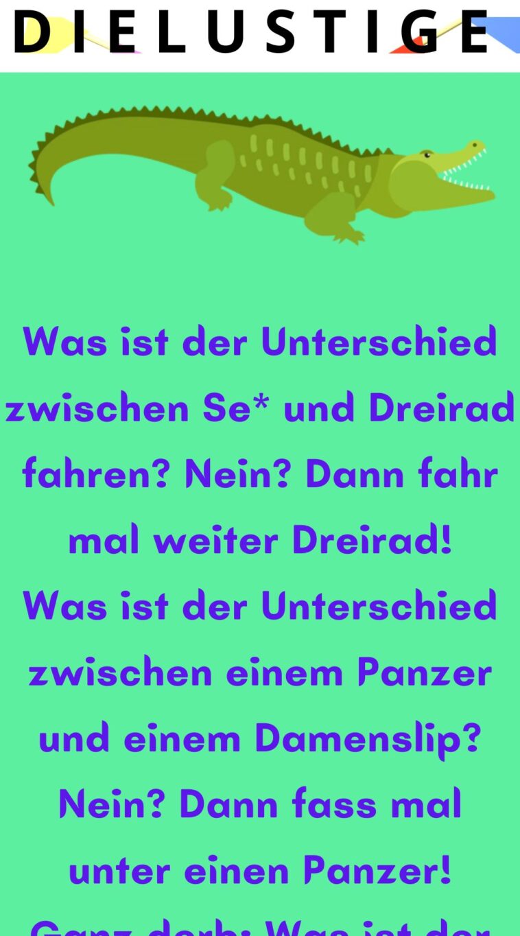 Zwischen einem Krokodil und einer Blondine