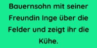 Eines Abends geht der Bauernsohn