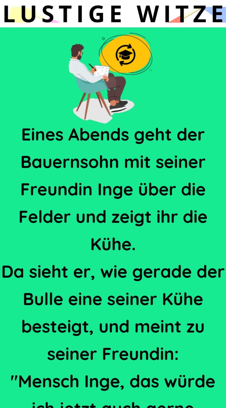 Eines Abends geht der Bauernsohn